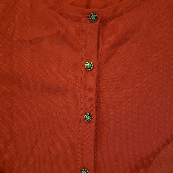 Cable&gauge cardigan 3/4 sleeves Sweater size XL - Picture 3 of 4